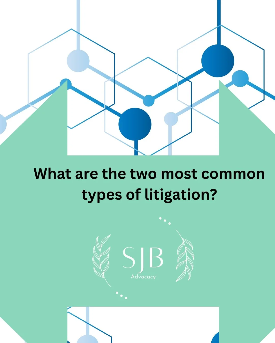 What are the three most common types of litigation?