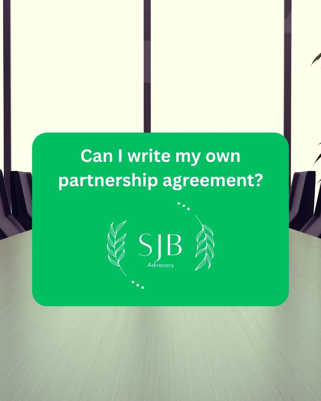 Can I write my own partnership agreement?