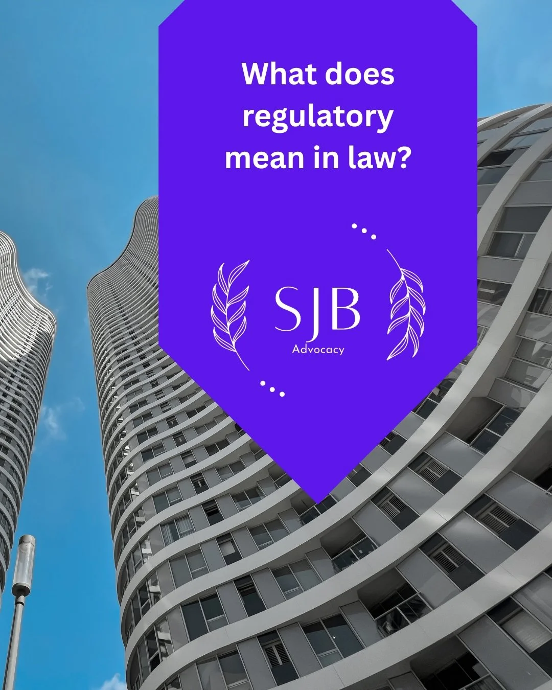 What does regulatory mean in law?