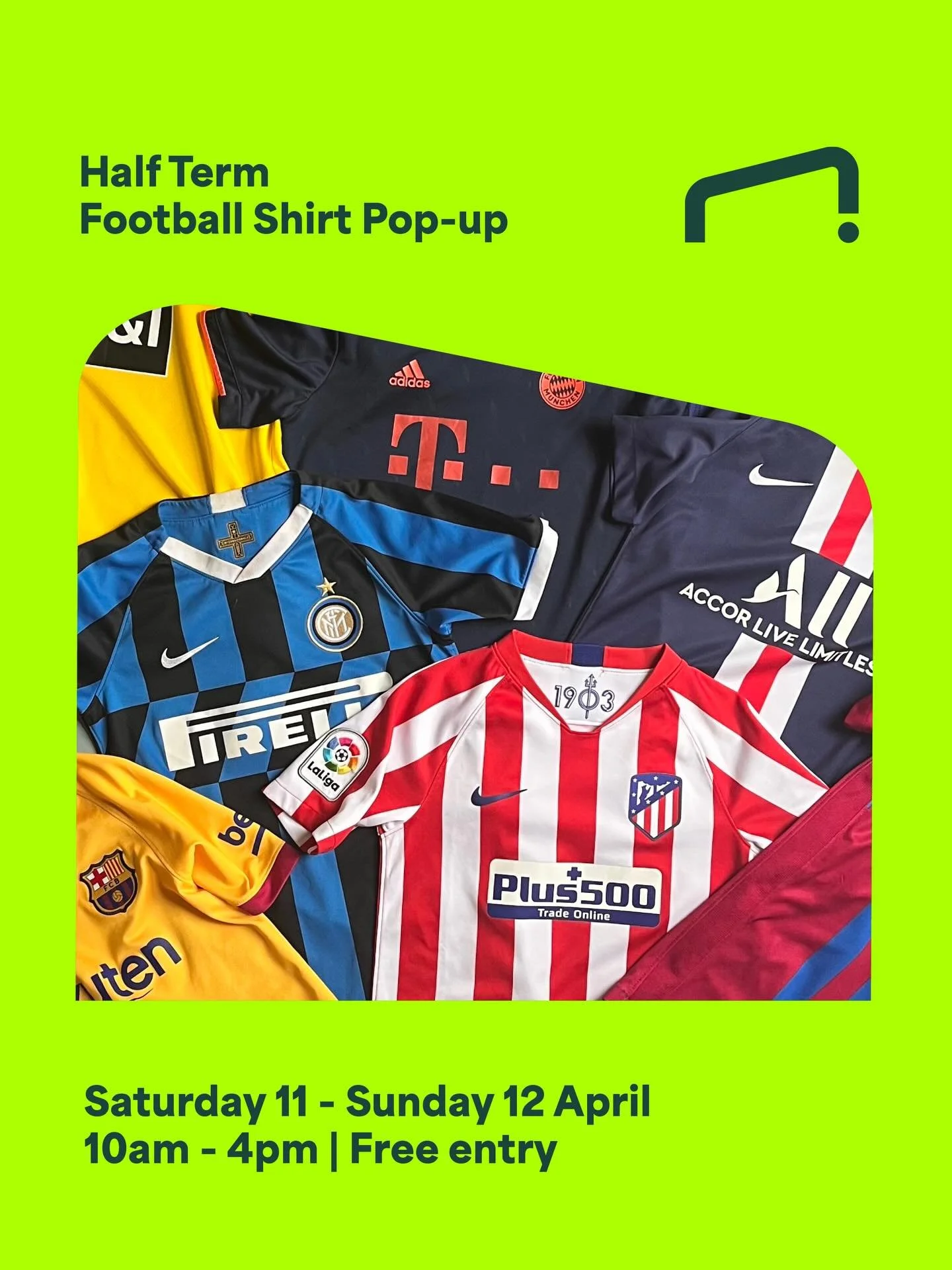 Easter Football Fun Sorted.

Looking for classic kids&rsquo; football shirts this Easter half term? GrassrootsXL will be back at the @nationalfootballmuseum with loads of vintage and past-season kids shirts ready for a new home.

We&rsquo;ll also hav
