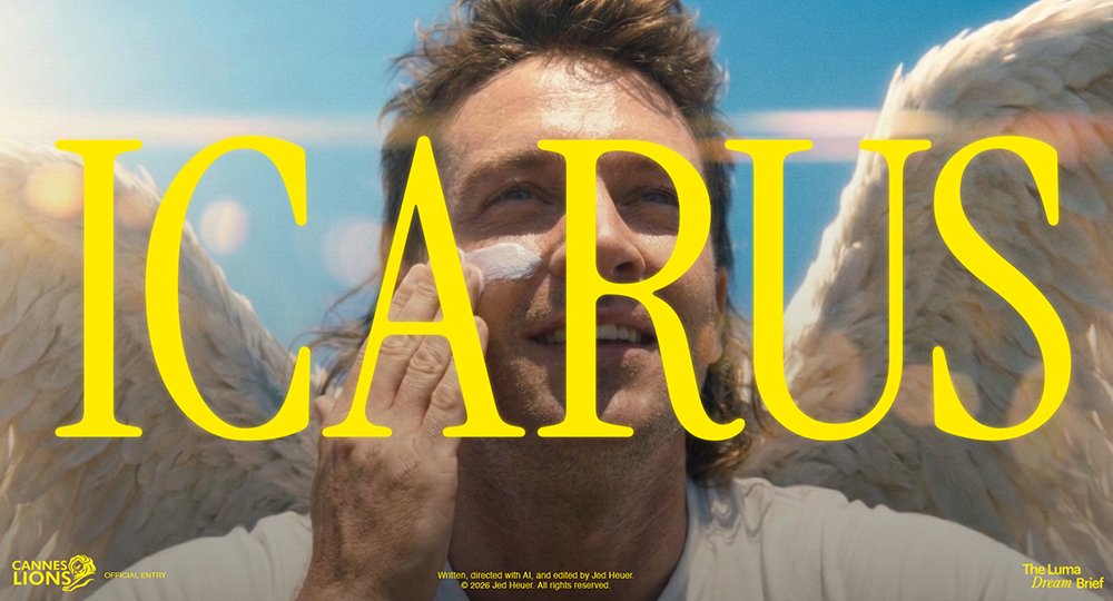 "Icarus," an AI-generated commercial for the Luma Dream Brief directed by Jed Heuer, selected for submission to Cannes Lions.