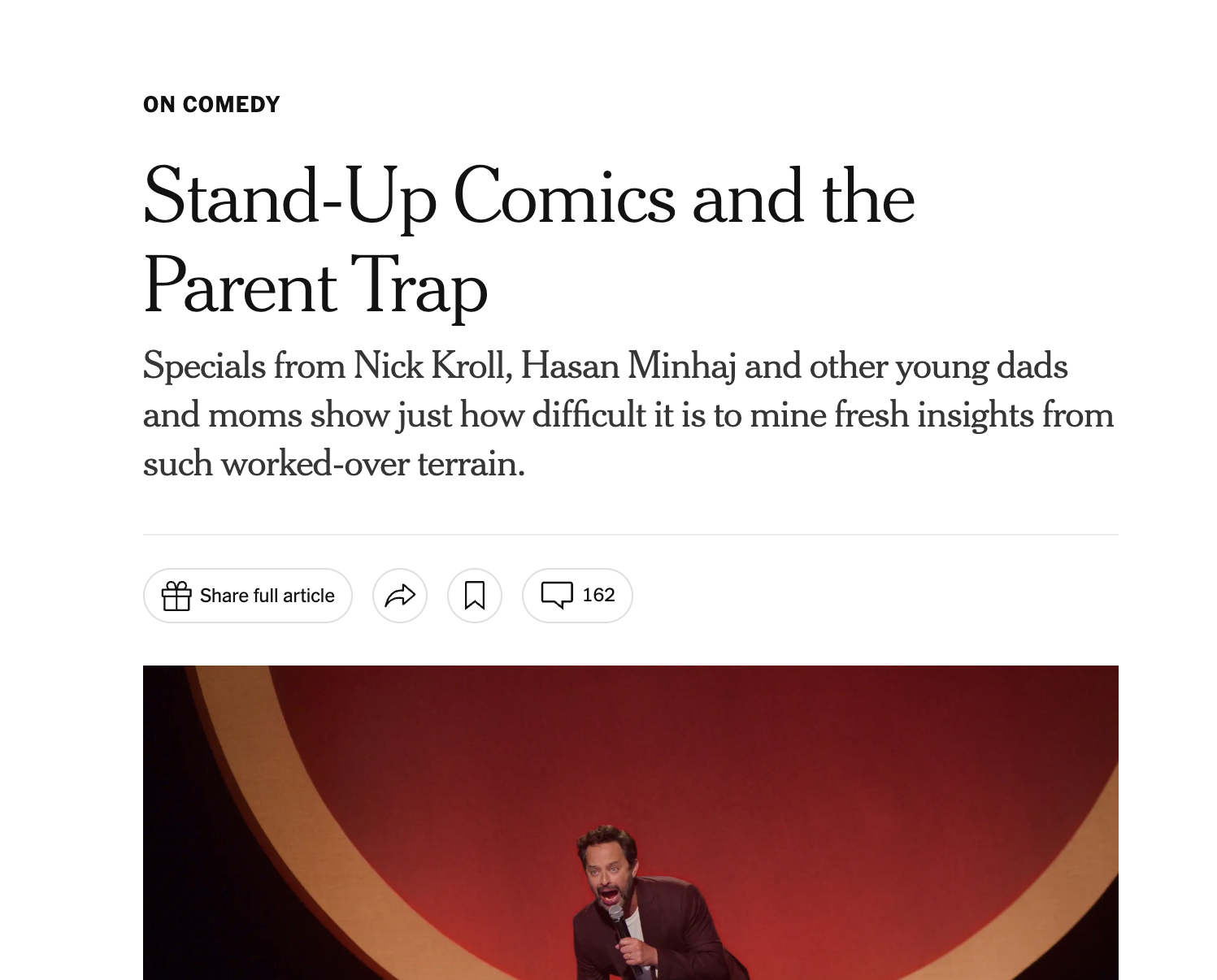 Stand-Up Comics and the Parent Trap