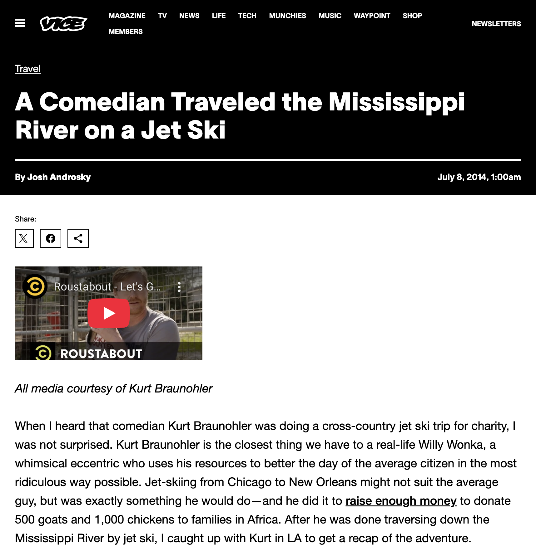 A Comedian Traveled the Mississippi River on a Jet Ski