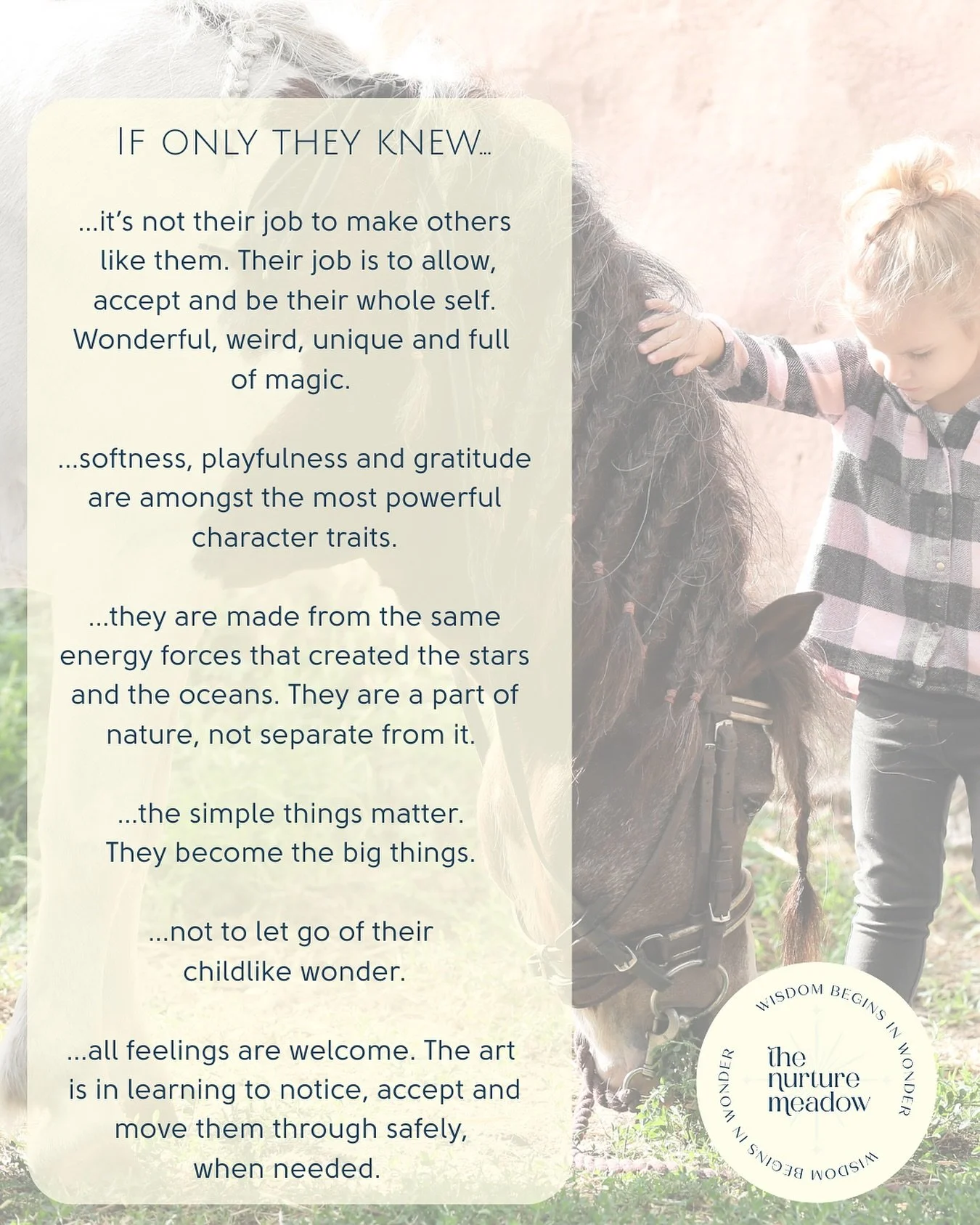 If only they knew ✨
What would you add? 🤍

#emotionaleducation #childrenswellbeing #familylife #wisdombeginsinwonder