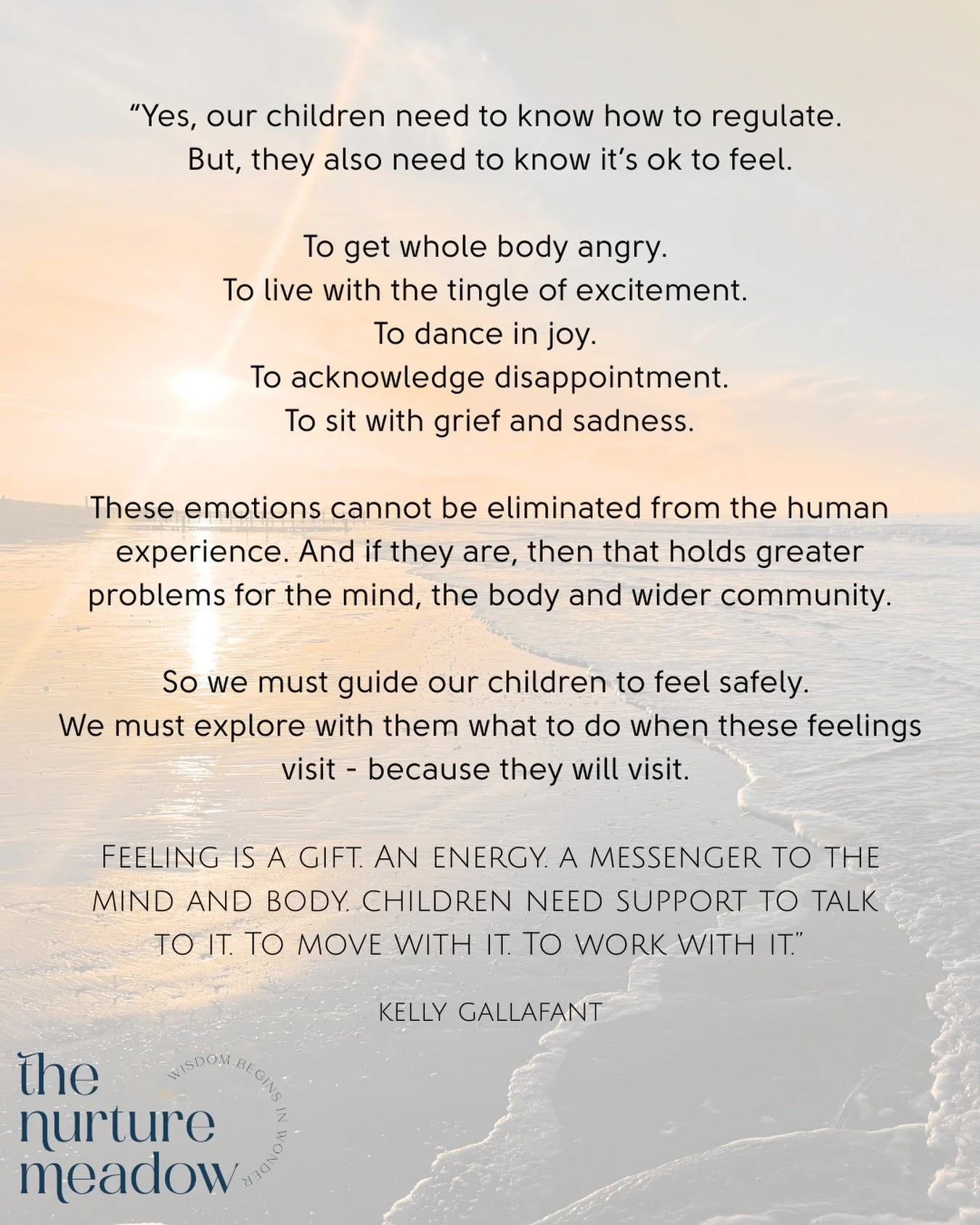 💫 I&rsquo;m so often asked about how to support regulation. And of course, regulation is important. 

But so too is the need to be able to feel safely. 

Feelings are a part of the human experience. Without them we would live in a world that is robo
