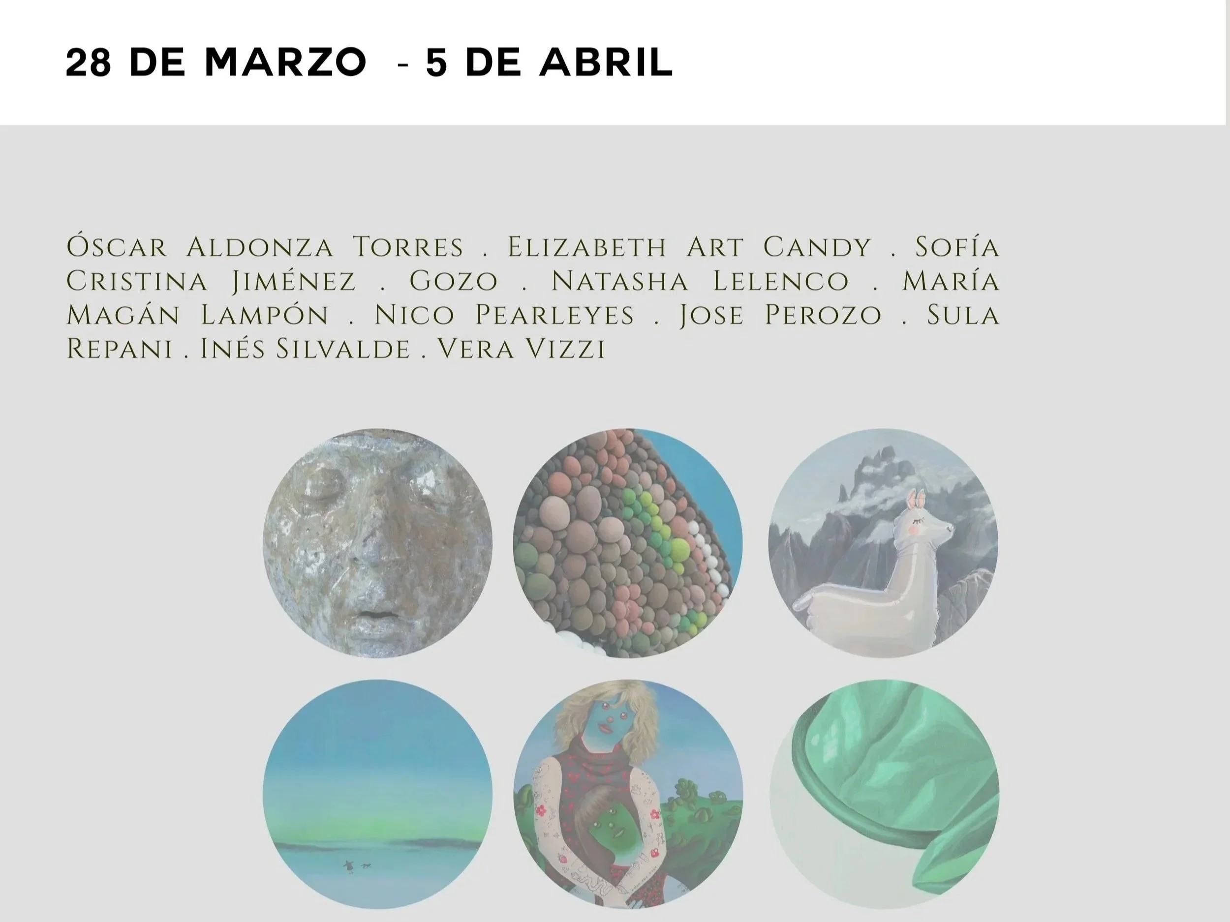 Cartel de la exposición colectiva de Semana Santa 2026 en Casa das Peritas, del 28 de marzo al 5 de abril.