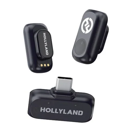 Hollyland Lark a1 Mini Duo 2-Person Wireless Microphone System With Usb-c Connector For Mobile Devices (Space Gray, 2.4 Ghz)