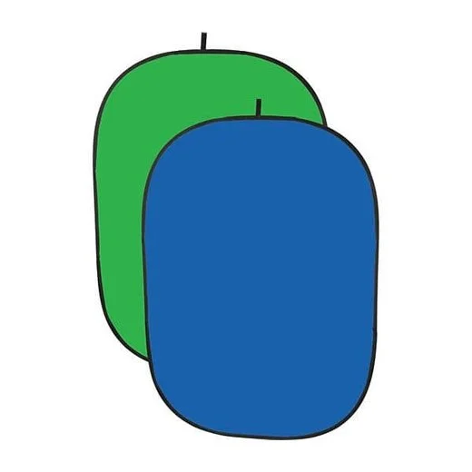 Valido Lento Collapsible Background 1.5 x 2.0m Two Side Solid Color Blue / Green