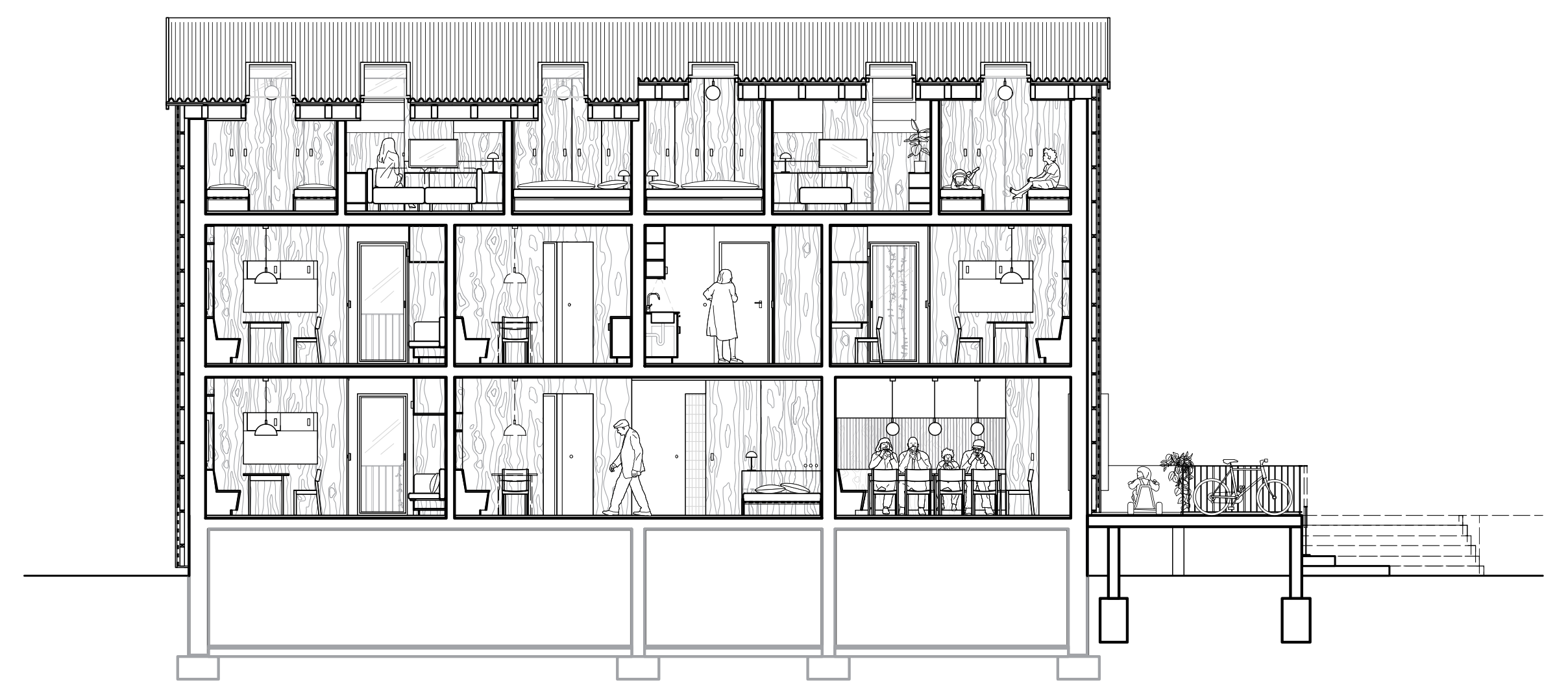 Längsschnitt Haus A