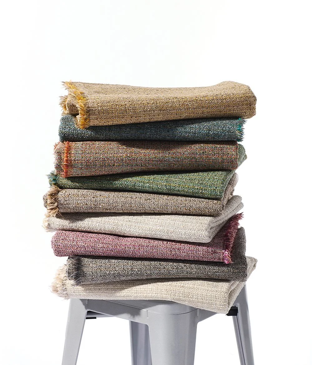 Montage by Concertex weaves sustainability and innovation by utilizing Rolefin, an innovative recycled Olefin made from pre consumer textile waste from the production process.  Now that is clever! #commercialupholstery #commercialtextiles #concertex 