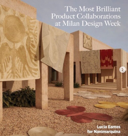 Salone in Milano&hellip;.nanimarquina, the Eames collection.  @nanimarquina_official #tessutodesign #commercialinteriors #textiles #naturalcolor