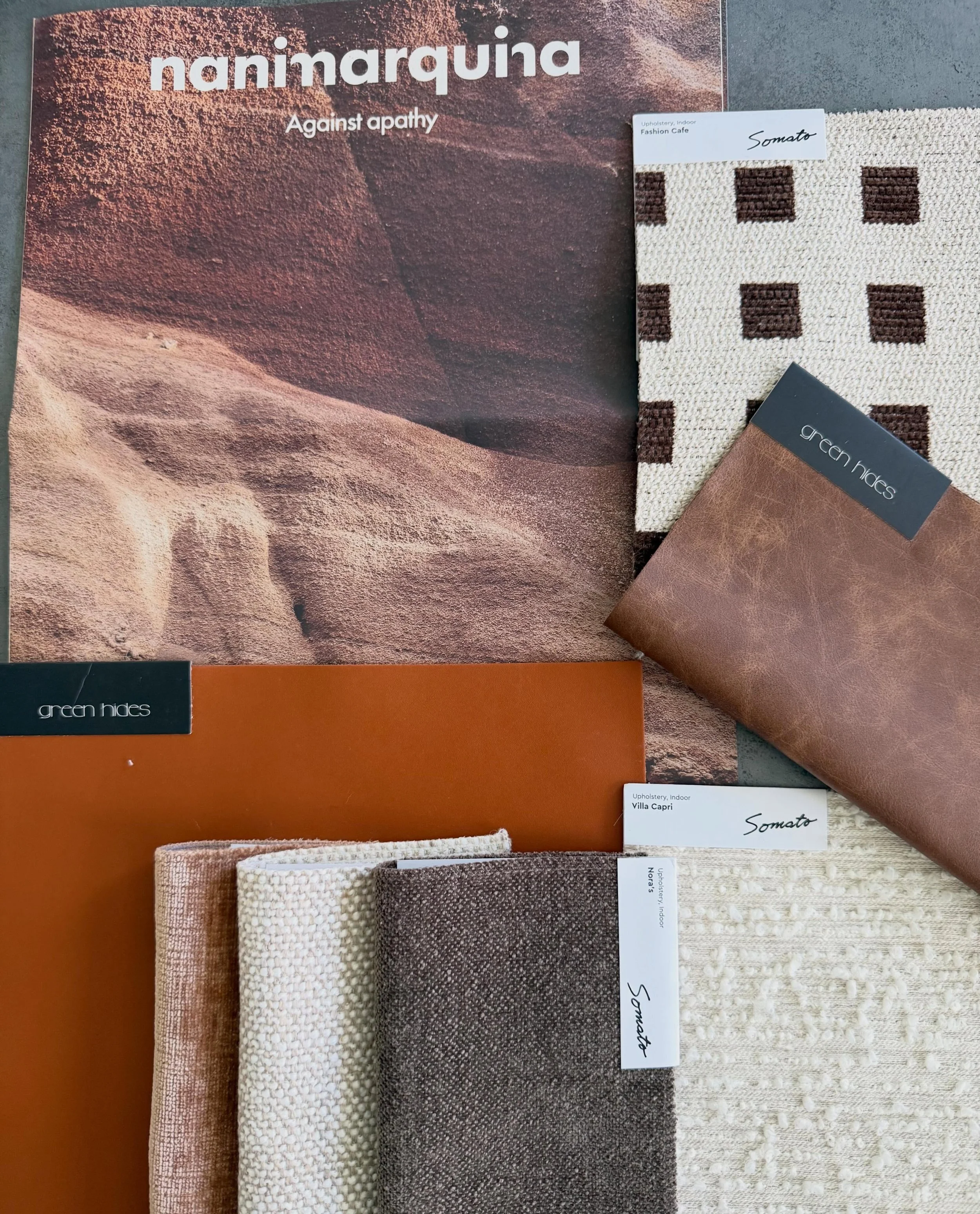 Earth tones never go out of style&hellip;..#commercialinteriors #leather #somatotextiles #tessutodesignboston #nanimarquina