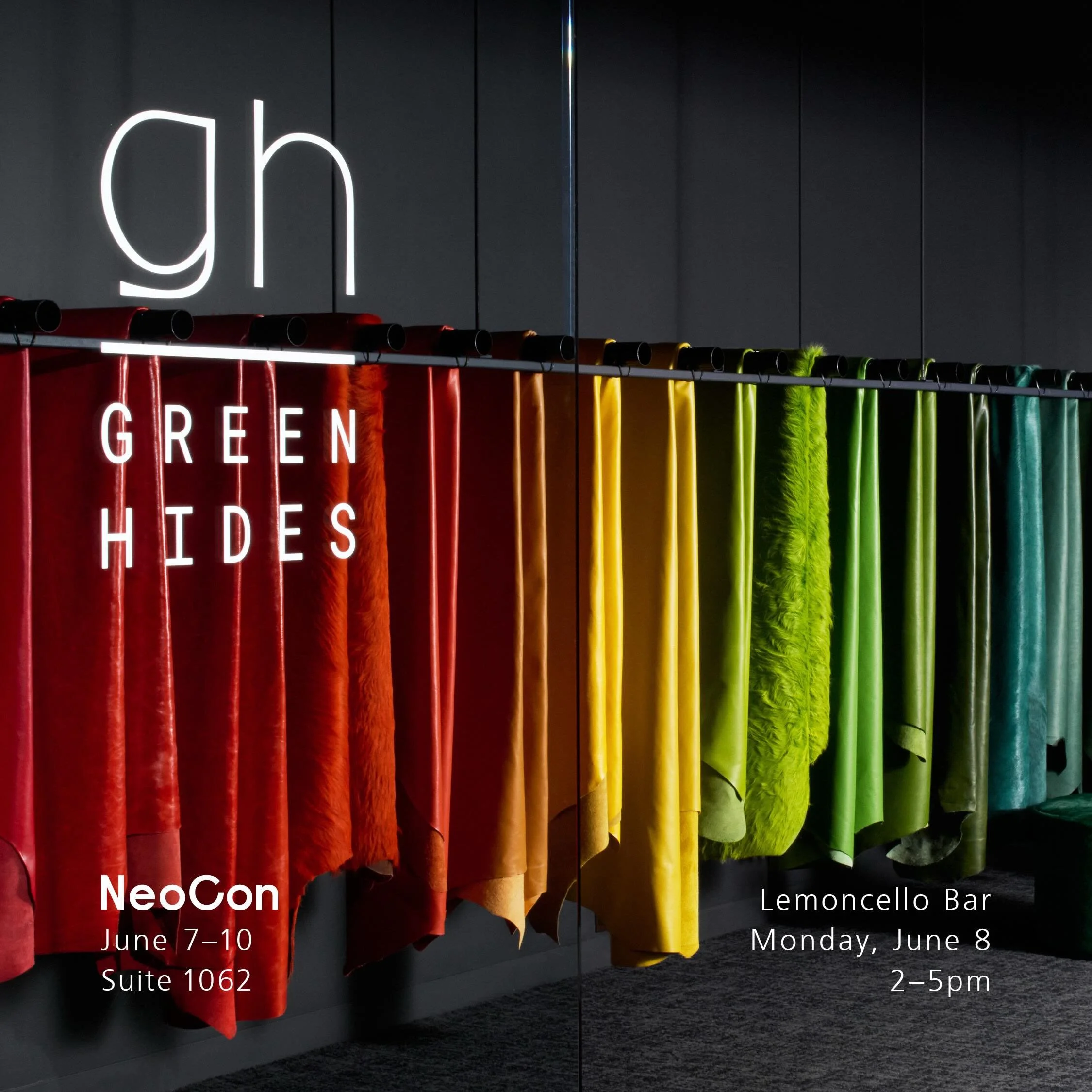 Heading to Neocon this year?  Green Hides would love to see you!  @tessutodesignboston @greenhides
