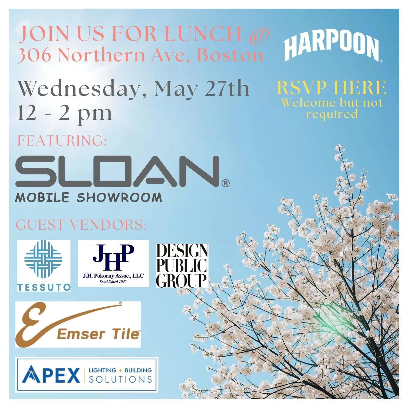 Hello Design Lovers!  Join us for lunch next Wednesday at Harpoon Brewery!  We would love to see you!  #nanimarquina #tessutodesignboston #commercialinteriordesign