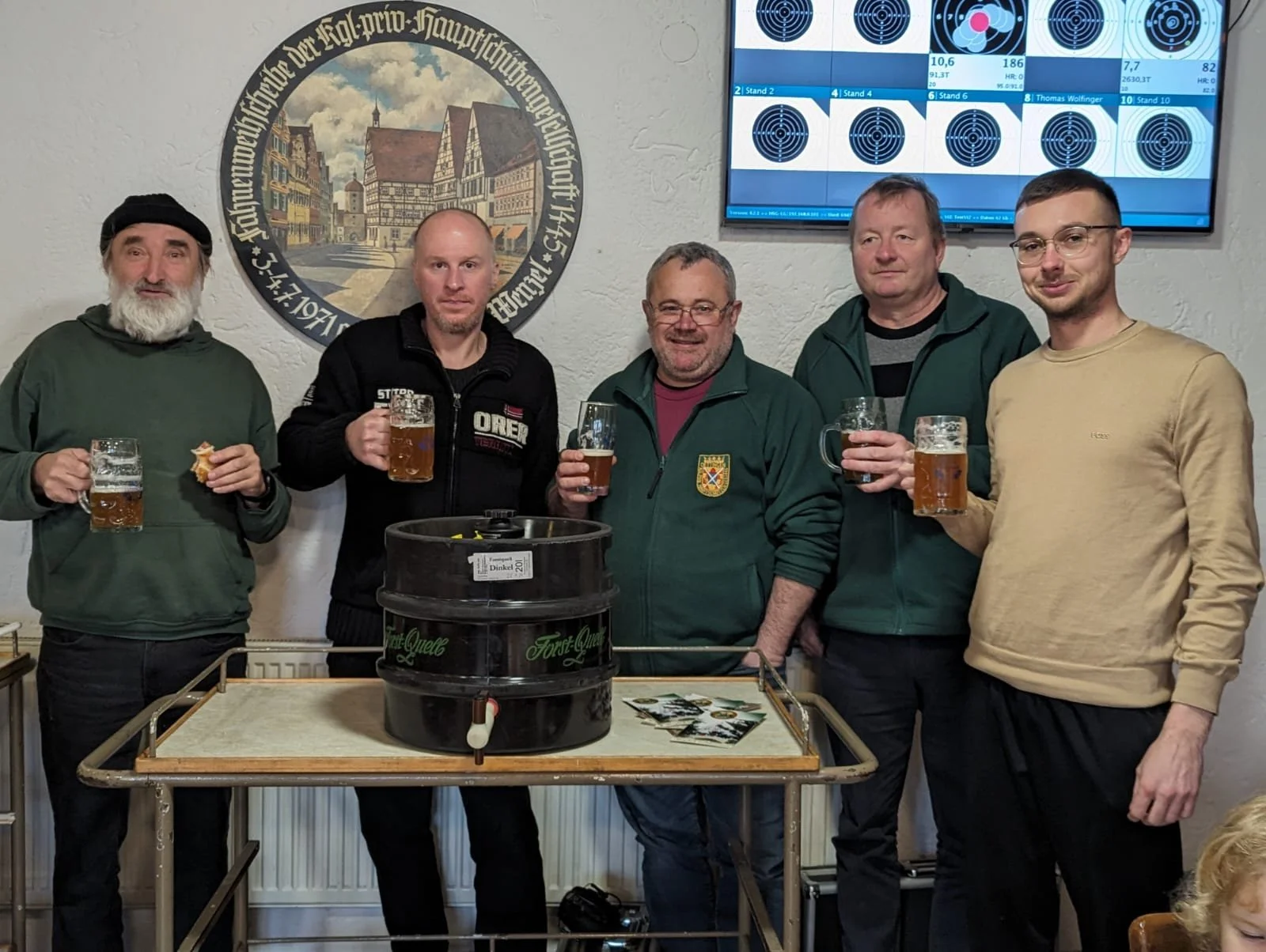 Bieranstich zum Königsschießen 2025 der kgl. priv. HSG 1445 Oettingen.
