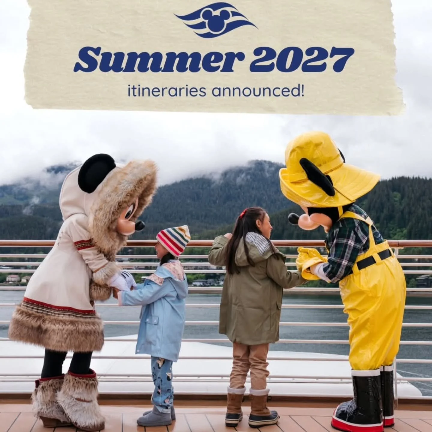 🚨 Summer 2027 Disney Cruise Line itineraries just announced! 🚨 Highlights from this upcoming season include:
✨ The Disney Wish sets sail for Europe
🐋 The Disney Magic and Disney Wonder return to Alaska
🌴 Expanded Caribbean itineraries aboard the 