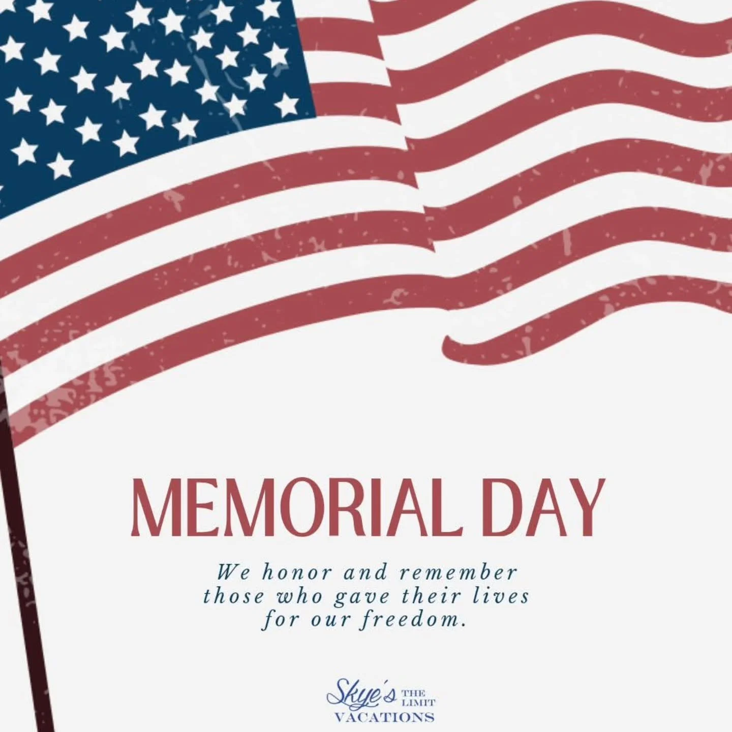 Happy Memorial Day 🇺🇸

Today is so much more than the start of summer,  it's a day to stop and honor the men and women who gave everything for our freedom.

As travel advisors we get to spend our days helping people see the world. That's a privileg