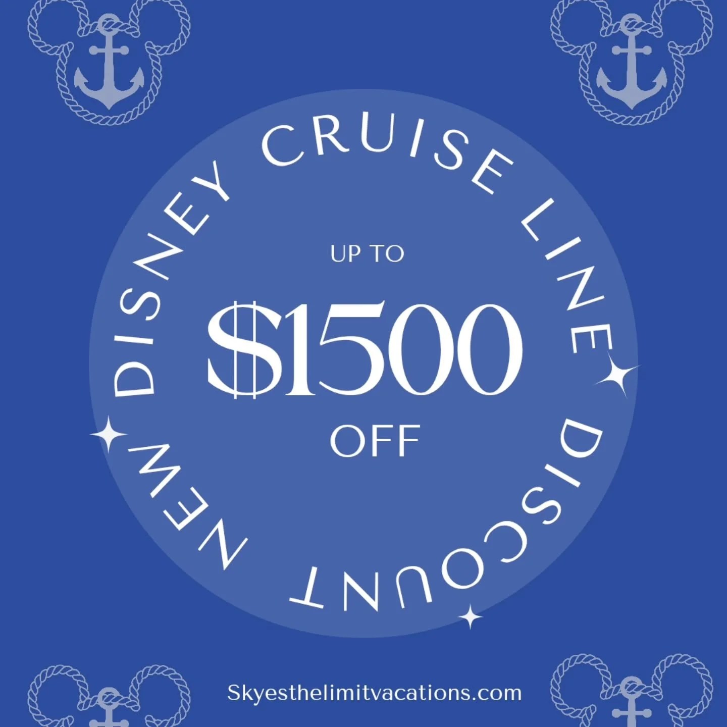 ✨ A little Disney magic just got even more magical! ✨
A new Disney Cruise Line promotion is here, and you can save up to $500 per person on select sailings from October through December 2026 when you book by August 30, 2026. 

Here's how the savings 