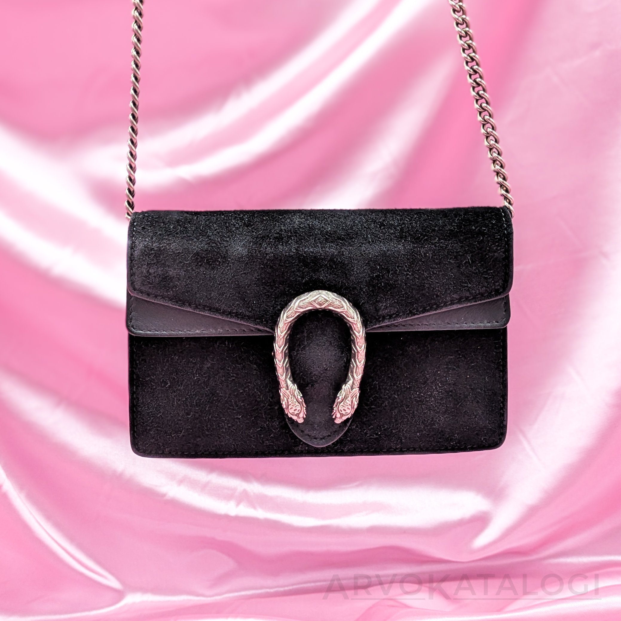 Gucci Dionysus Super Mini - Black Suede Leather