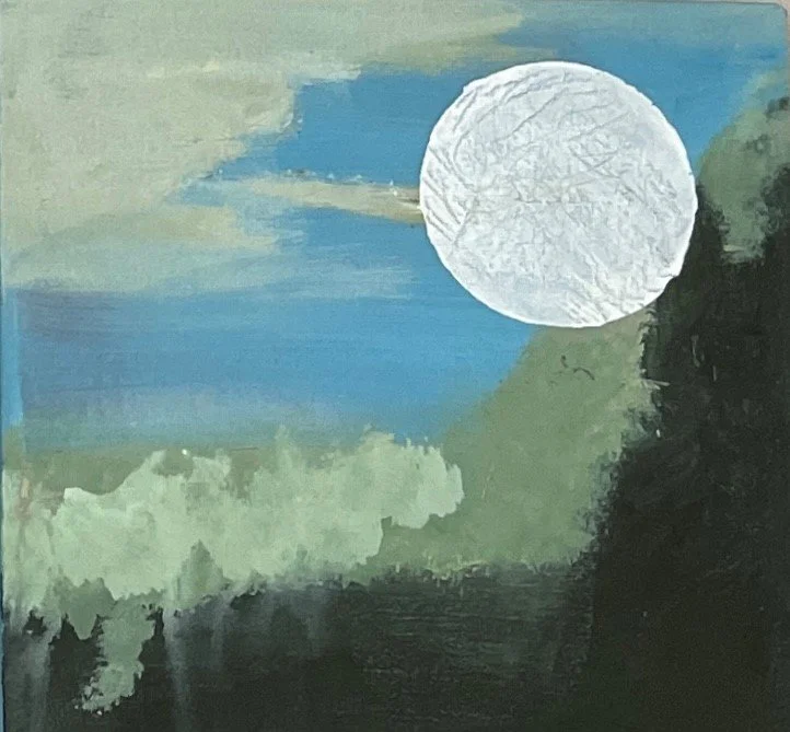 Moonlight Delight, 12x12, Acrylic on canvas