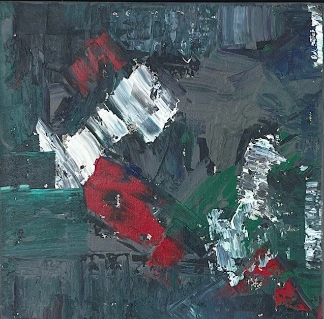 Broken Bridge, 24x24, Acrylic on canvas