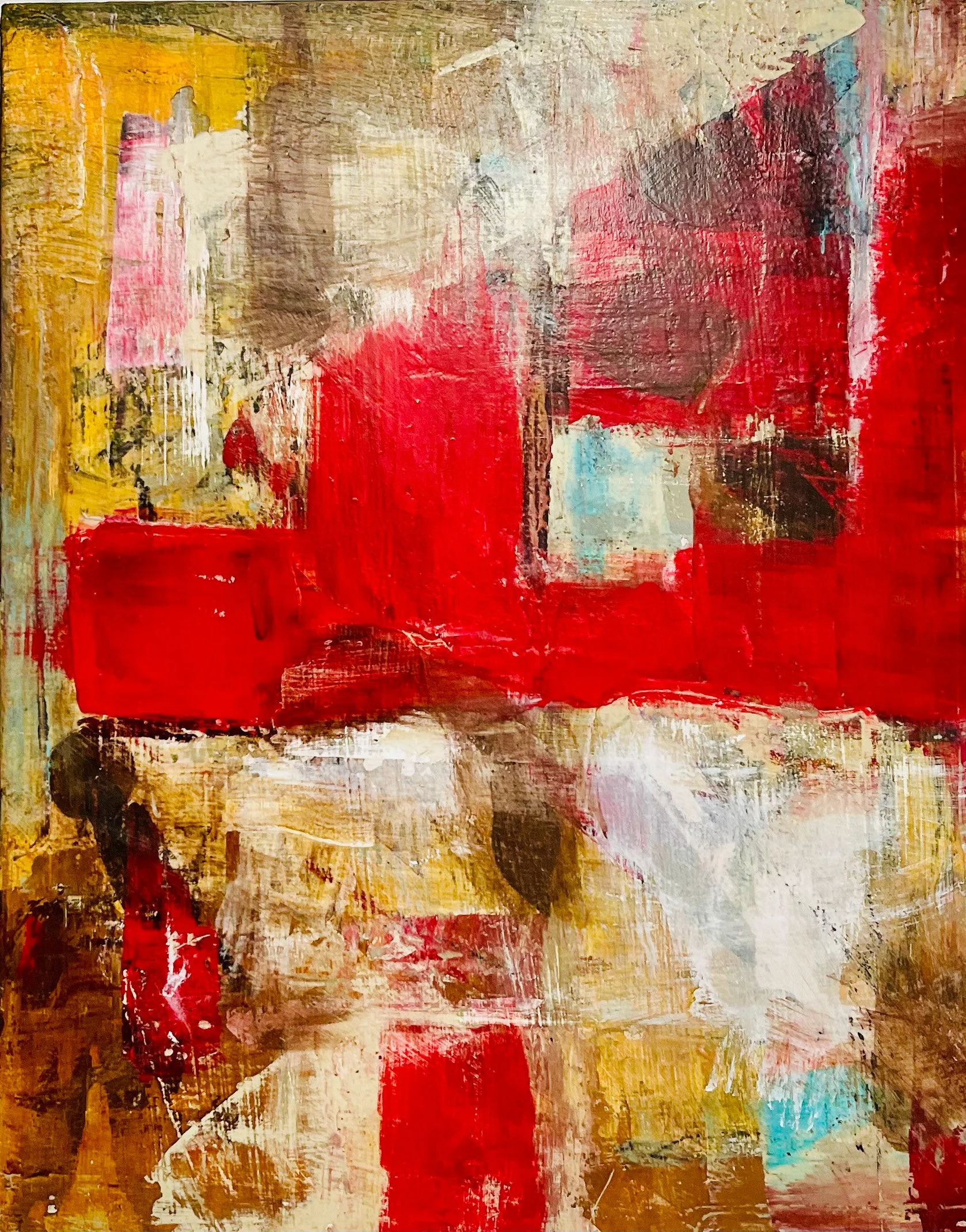 A Red Vessel, 14 x 11, acrylic on panel board