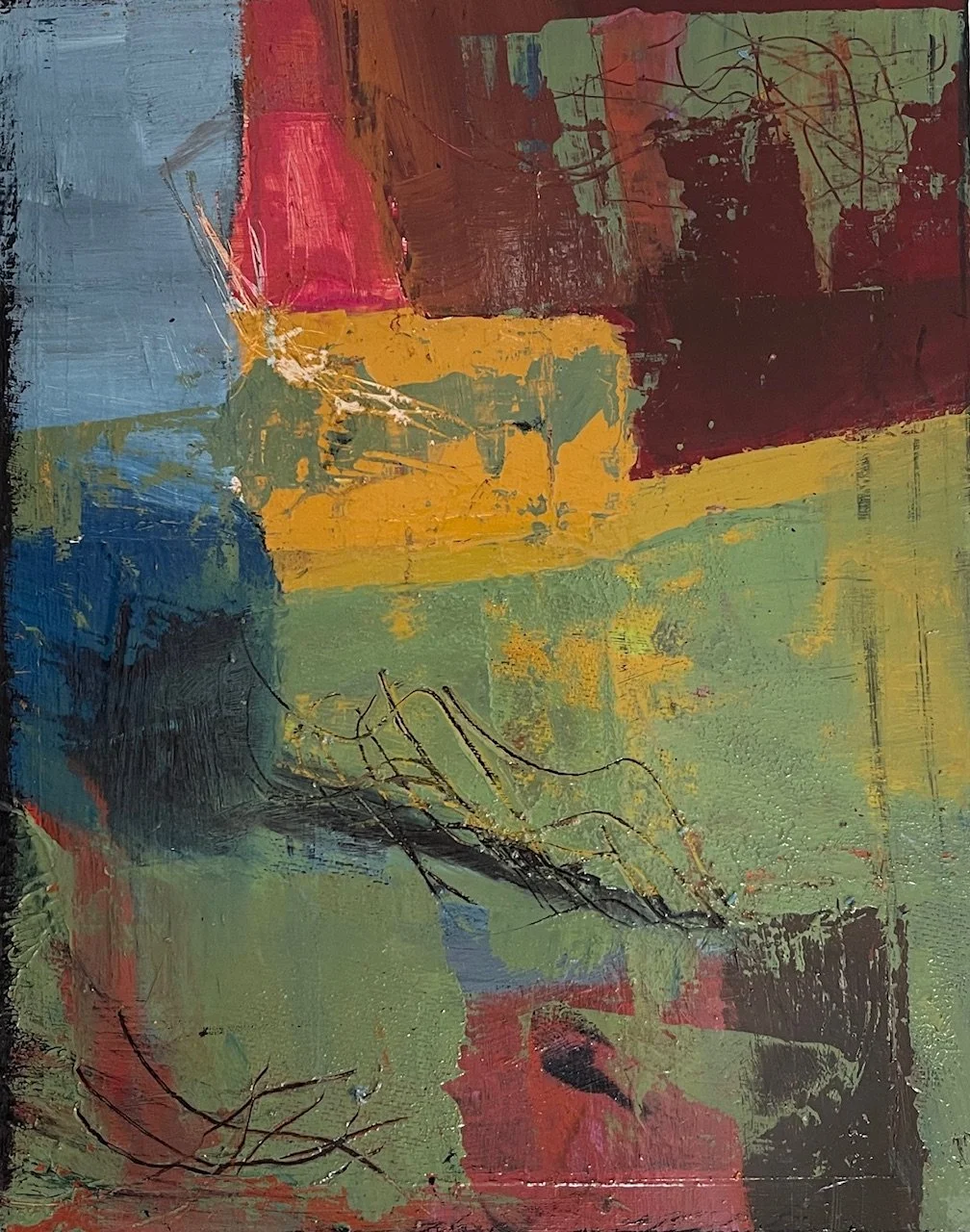 Simple Green, 14 x11, acrylic on panel board