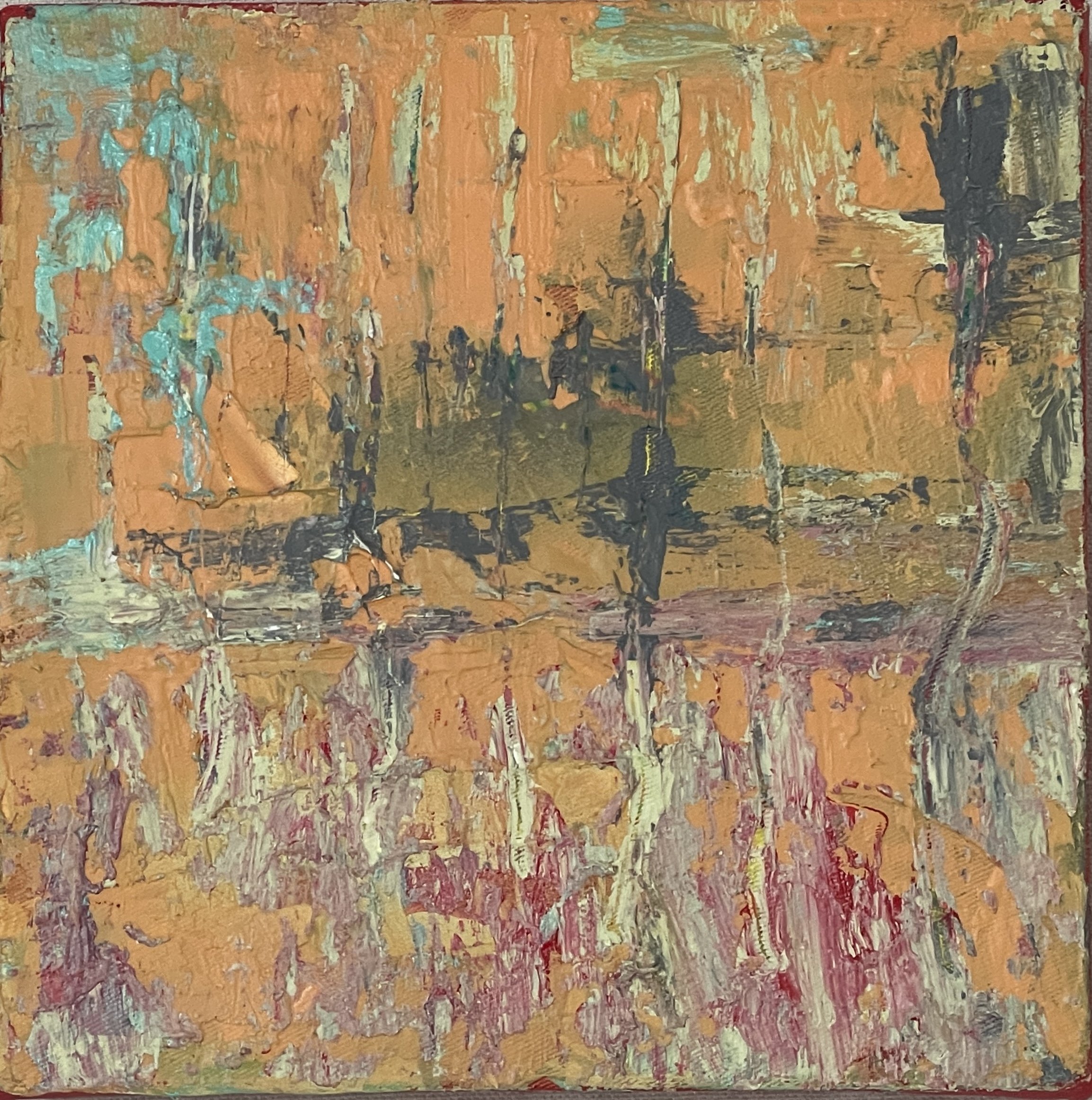 Forest Field, 8x8, acrylic on canvas