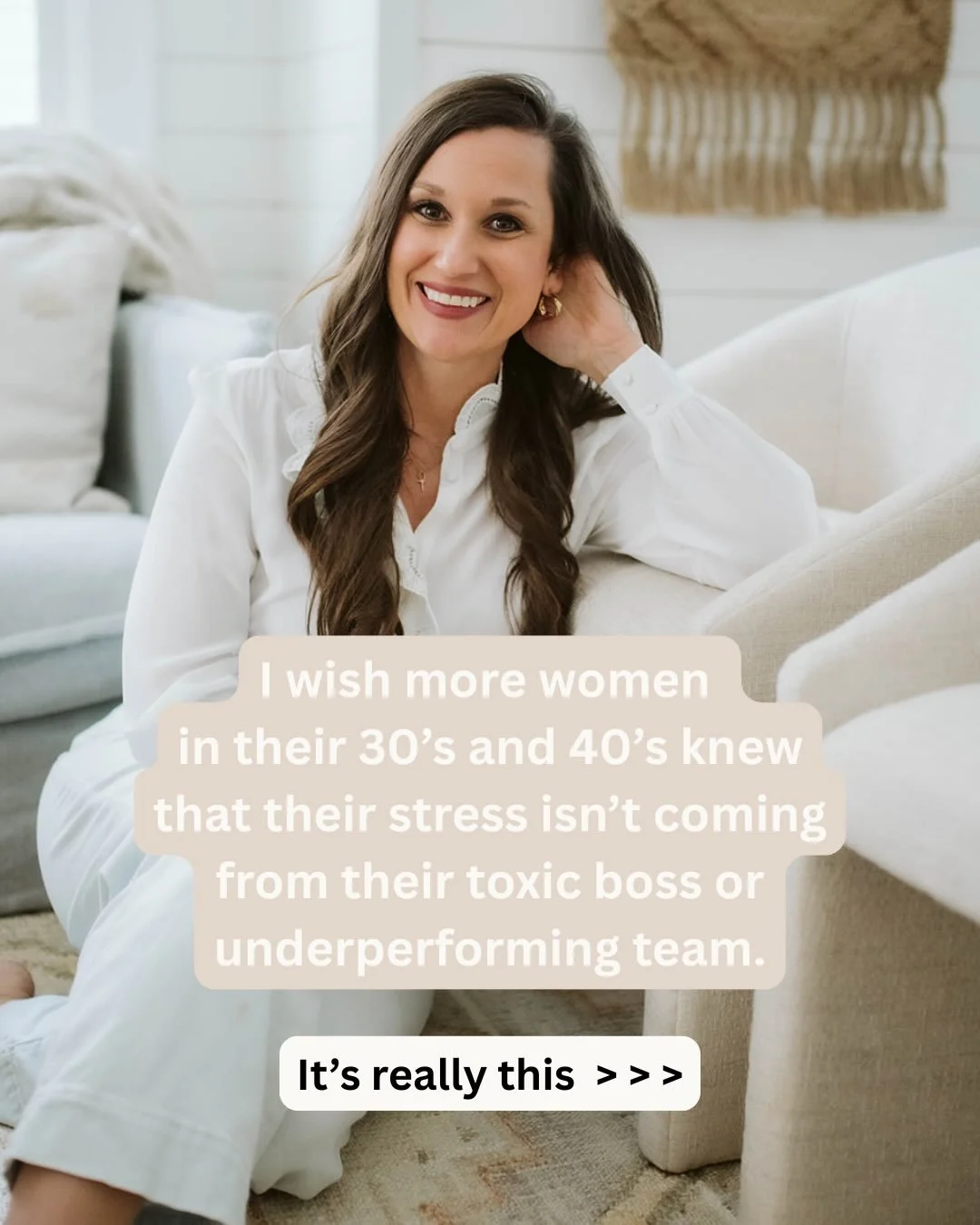 I wish more women in their 30s and 40s who are climbing the corporate ladder would stop fantasizing that the next promotion, hiring 5 new employees or having a compassionate boss who is easier to talk to will change your stress levels. 
.
I have been