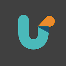 An abstract logo with a stylized letter 'L' in teal, featuring an orange and teal shape resembling a 'P' or pen tip at the top right.