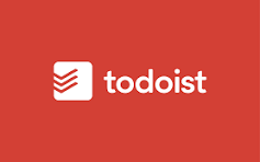 Todoist logo with red background and white checklist icon.
