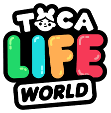 Colorful logo for Toca Life World featuring playful, bold letters and a small cartoon character in place of the letter 'O'.