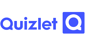 Quizlet logo with the word 'Quizlet' and a blue square icon with a white letter 'Q' inside.