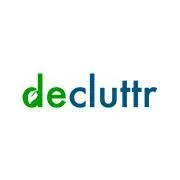 The logo of decluttr with the word 'decluttr' in lowercase letters, where 'de' is green and 'cluttr' is blue.