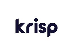 Krisp logo in dark blue text on a white background.