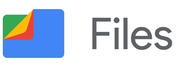 Google Files app icon with the word 'Files' beside it.