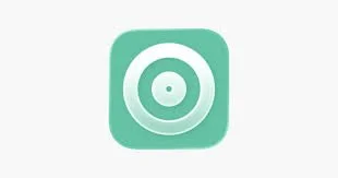 Icon of a stylized camera lens or target, with a green background.