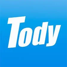 Blue background with the word 'Tody' in large white letters.