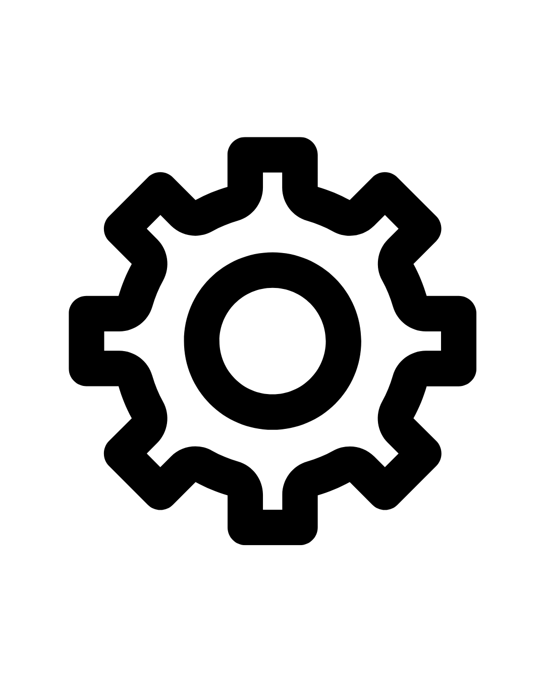 Icon of a gear or cogwheel, representing settings or engineering.