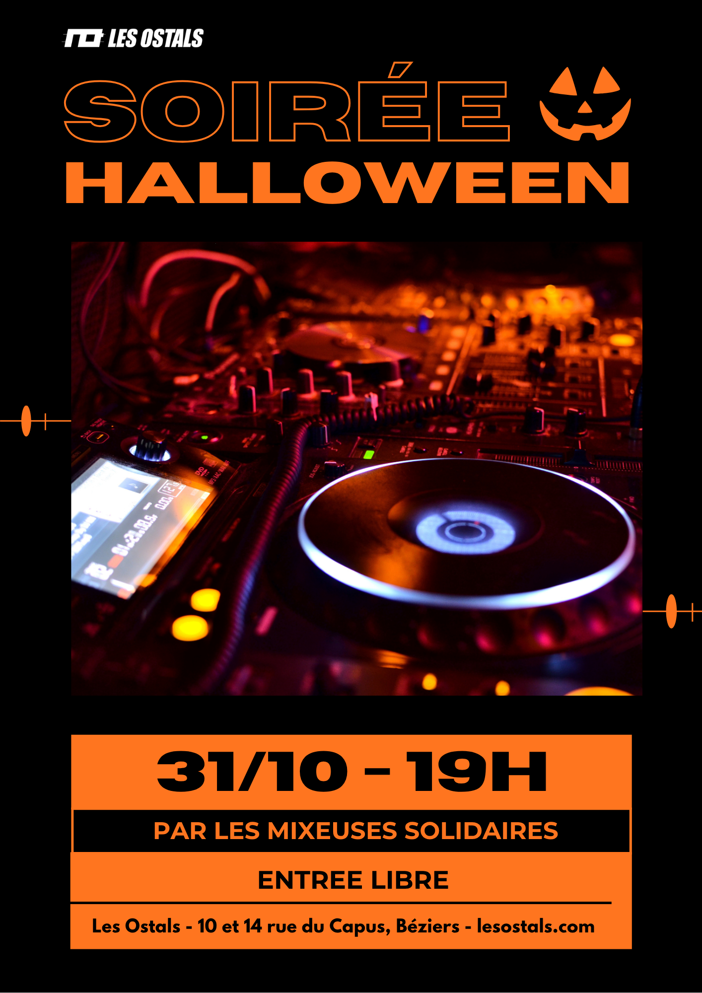 Soirée DJ Halloween avec les Mixeuses Solidaires