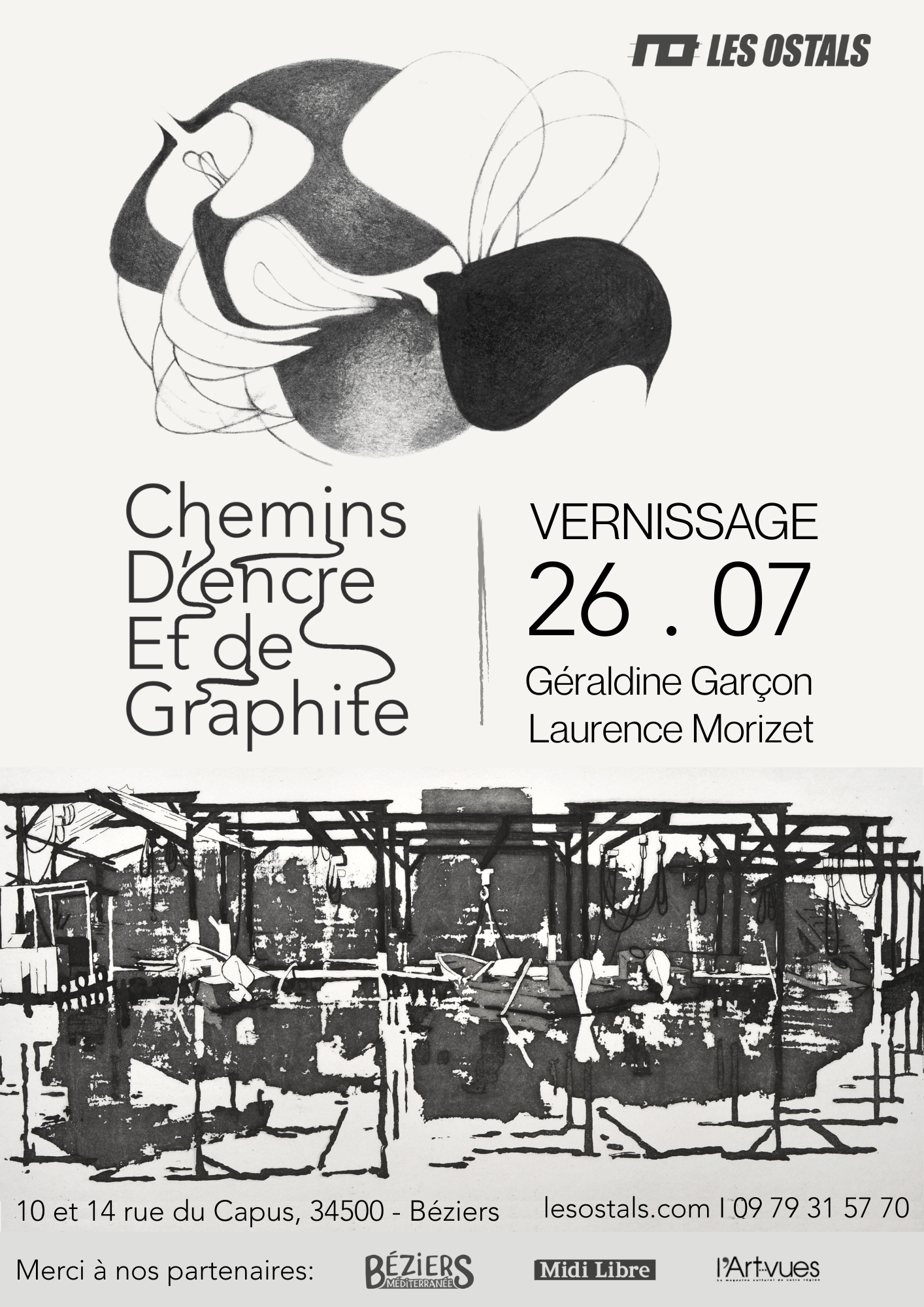 Vernissage : Chemins d’encre et de graphite - Géraldine Garçon et Laurence Morizet