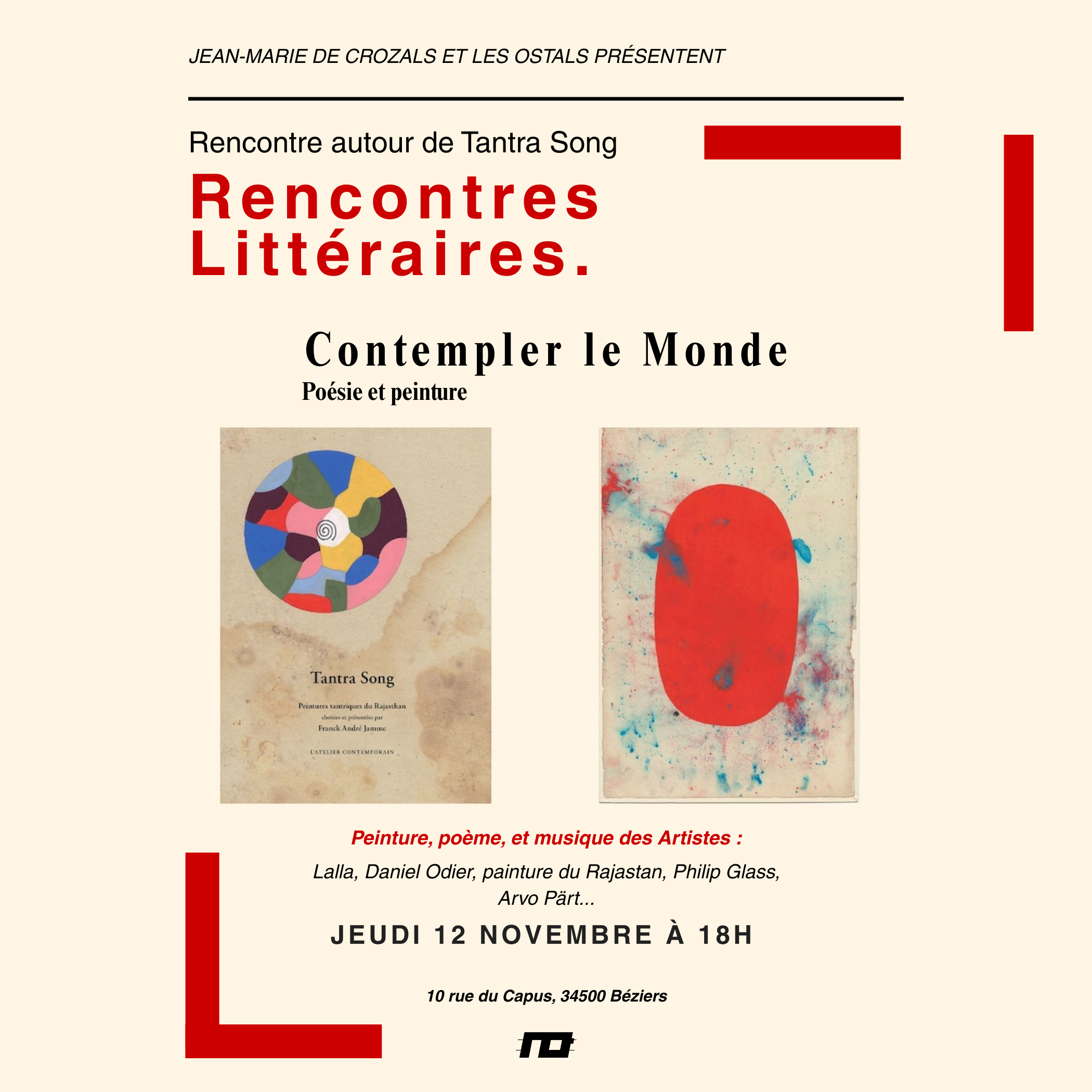 Rencontre Littéraire- tantra song, contempler le monde…