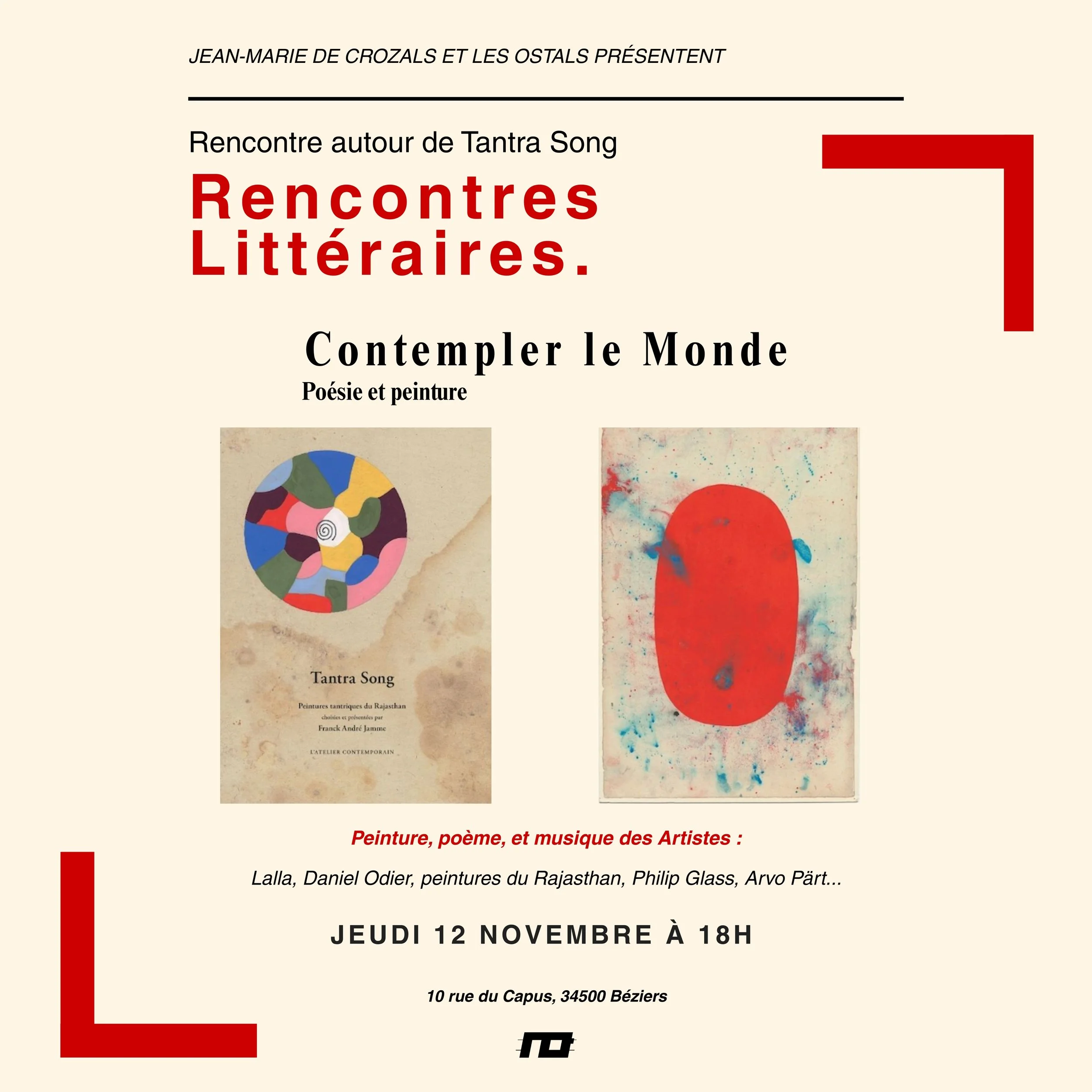 Rencontre Littéraire - Contempler le monde, poesie TantRique