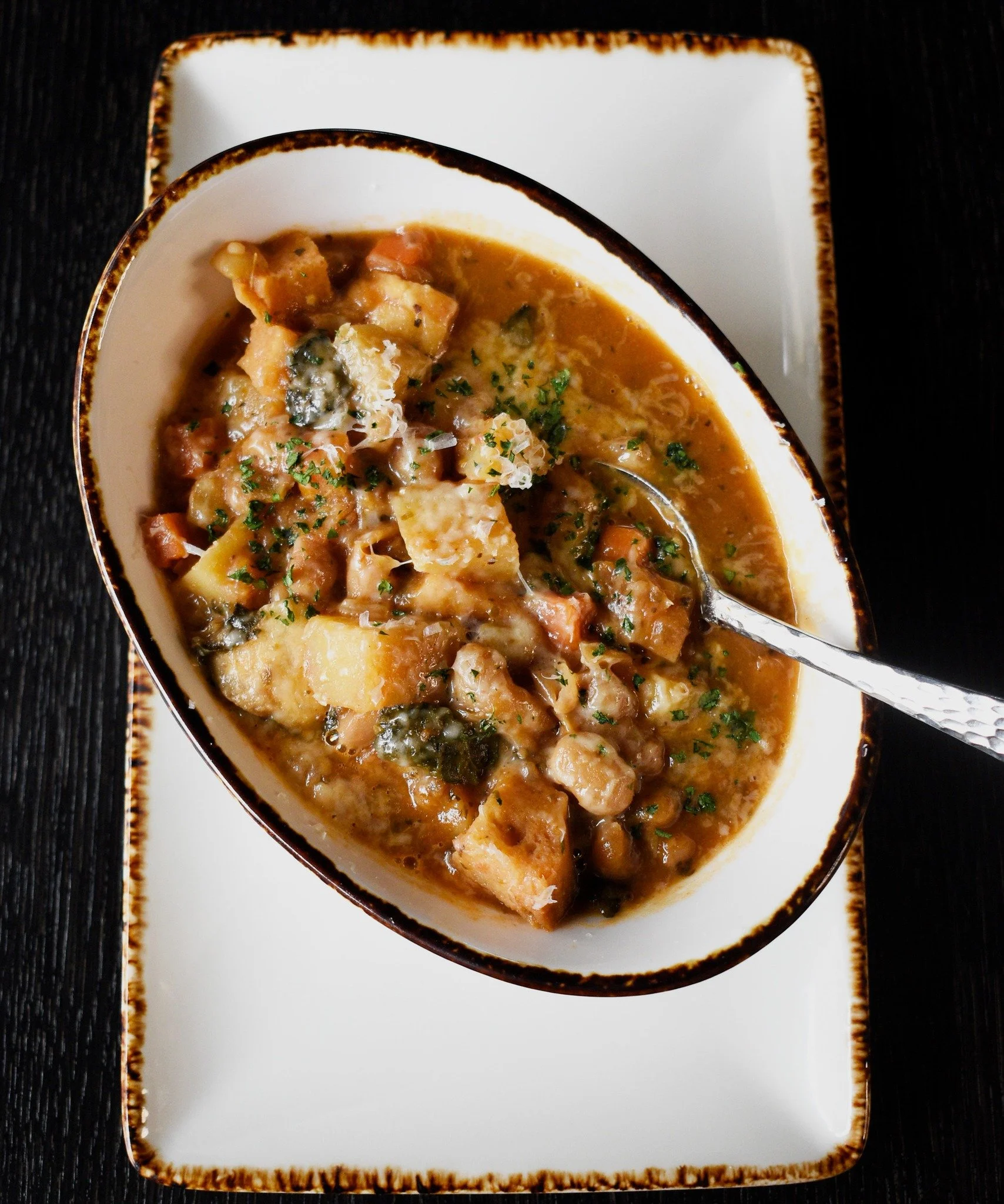 Our favorite season? Soup season.
Meet Ribollita &mdash; rich, rustic, and full of fall flavor. 🍂
&middot;
🍷 Now on the fall menu at Grappa.
&middot;
#grappafood #grappaeats #grapparoc #grappa #rochesterny #tasteny #cameraeatsfirst #restaurantsroc 