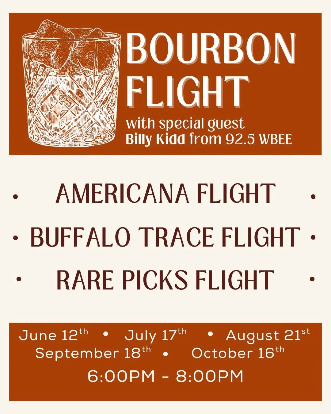 Don't miss out on our LAST Bourbon Night of the year! 🥃
&middot;
&middot;
Come celebrate another great year of WBEE Bourbon Nights TOMORROW night, 6 - 8 pm at Grappa!
&middot;
#grappafood #grappaeats #grapparoc #grappa #rochesterny #tasteny #camerae