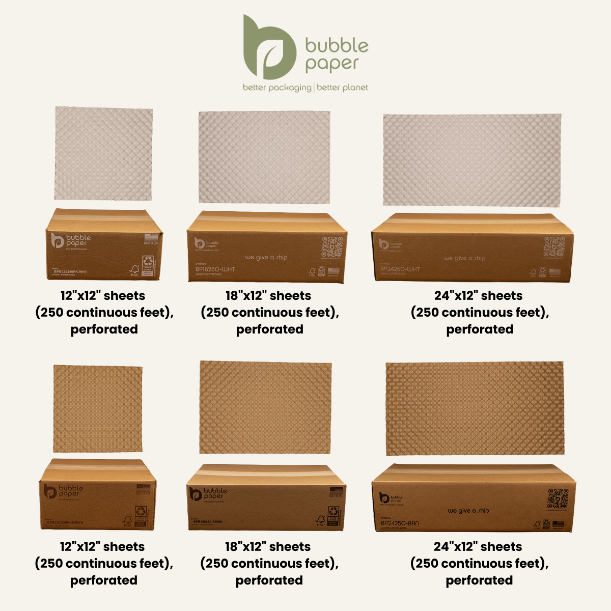 bubble paper wrap vs “sustainable” competitors — Bubble Paper