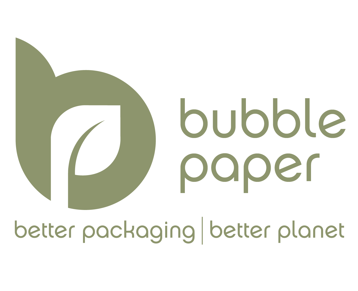 Bubble Paper logo,Sustainable packaging company- offering 100% curbside recyclable products and eco-friendly alternatives to plastic
