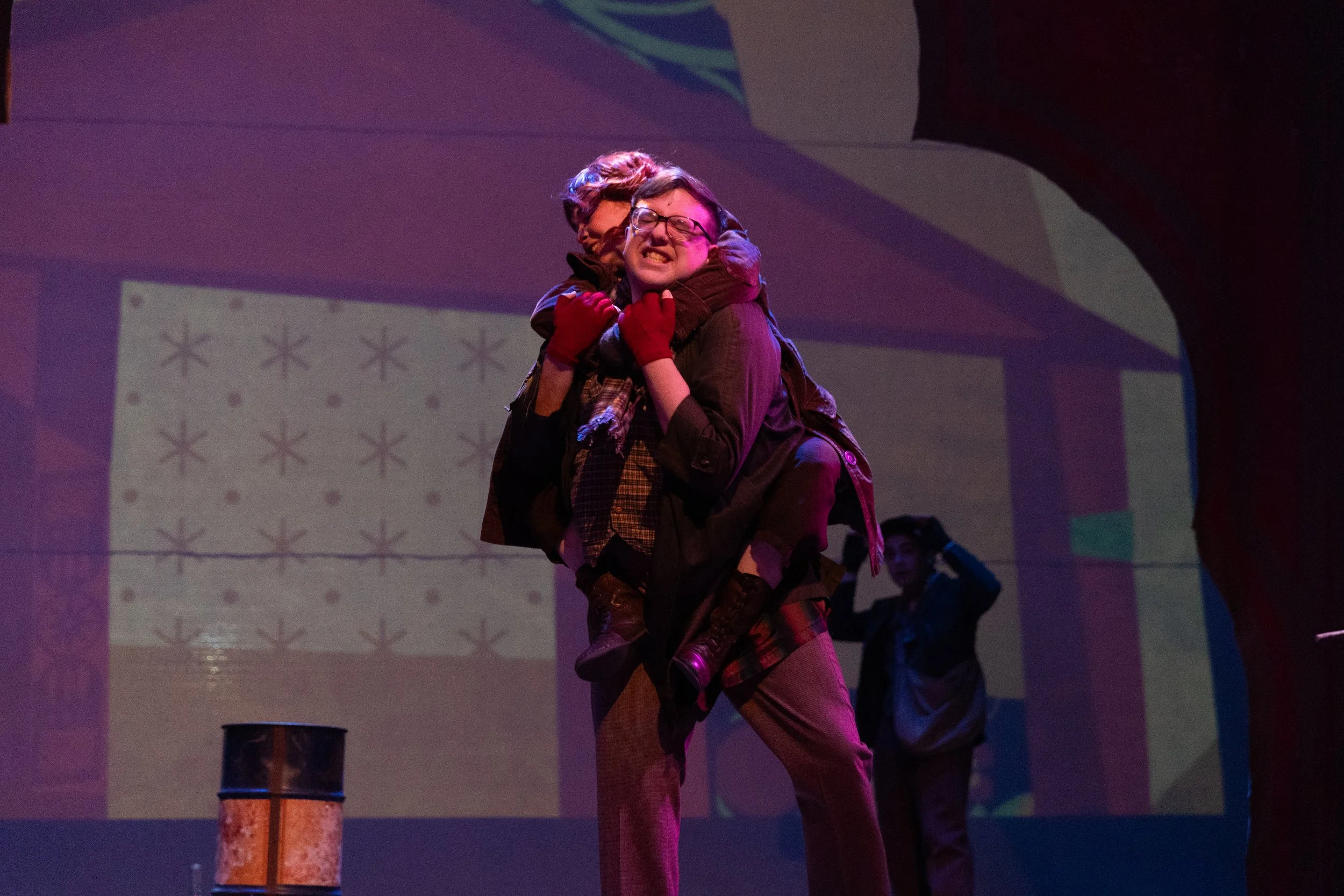 Xander as a Drunk in Anastasia at Nebraska Wesleyan University; Photos taken by Jaime Orton