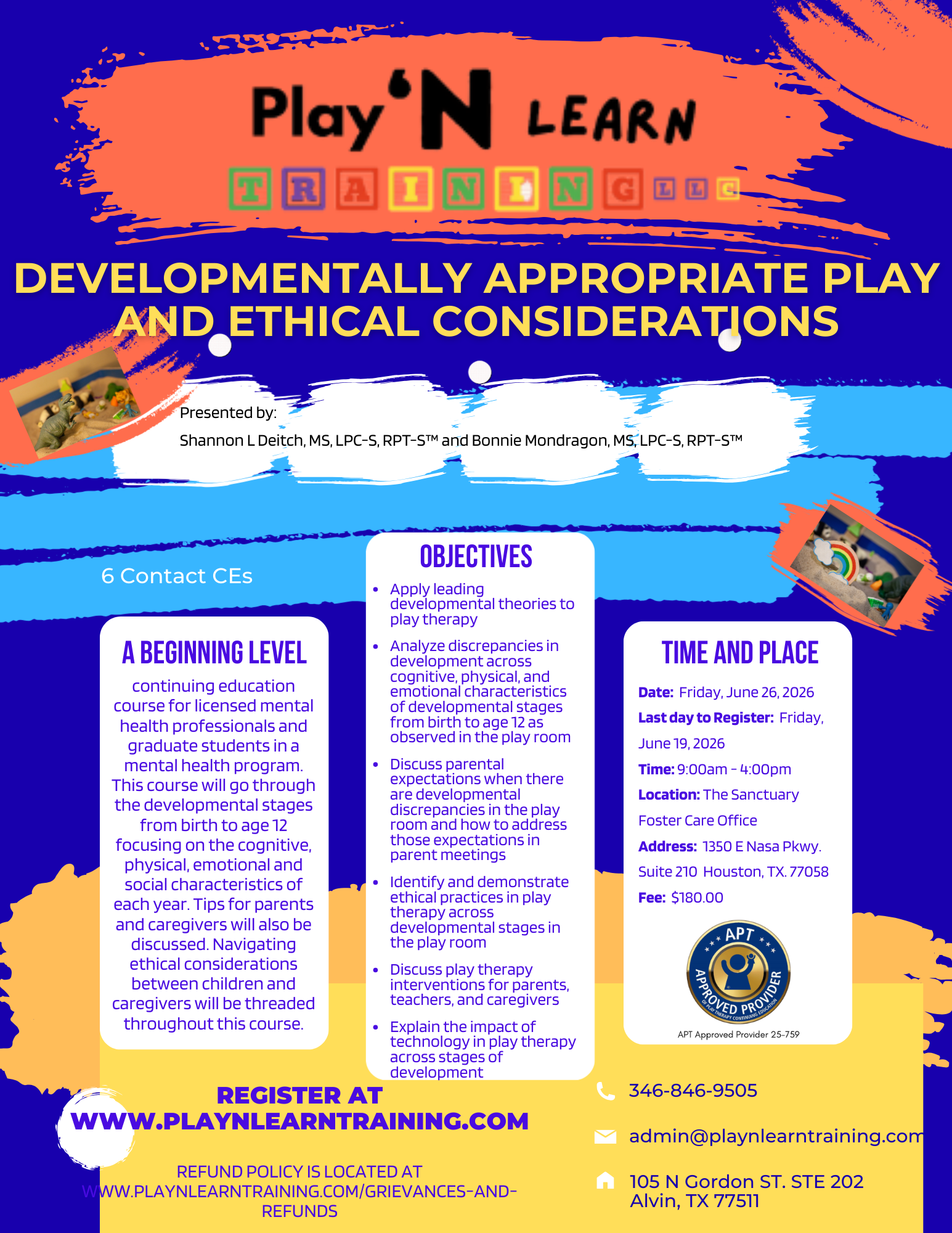Course 6:  Developmentally Appropriate Play and Ethical Considerations