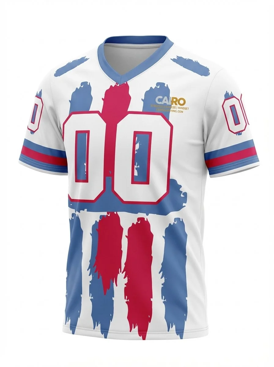 WHITE, BLUE & RASPBERRY CAIRO JERSEY